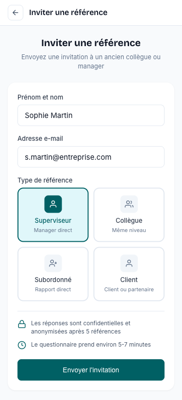 Ils répondent à un court questionnaire sur votre façon de travailler